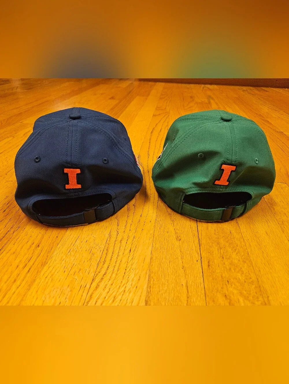 2 Wilson Golf Hats With University Of Illinois Logo On The Back